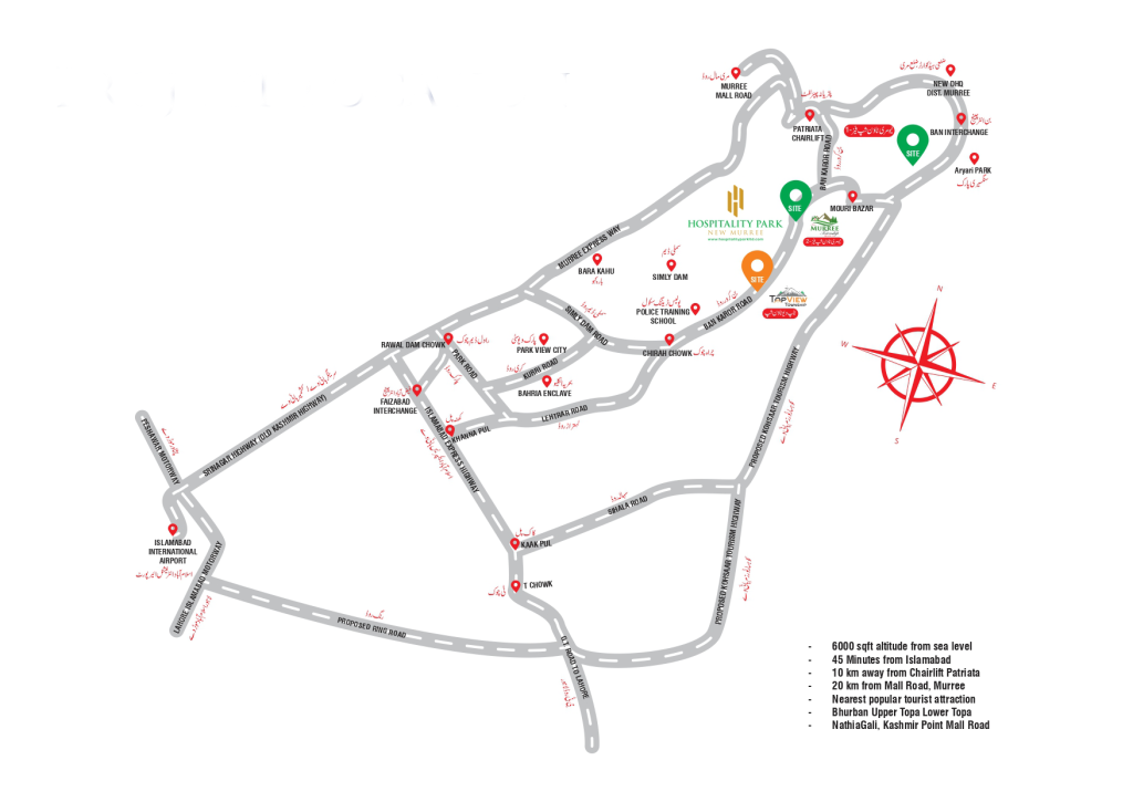 Hospitality Park New Murree Location Map | Hospitality Park Private Limited