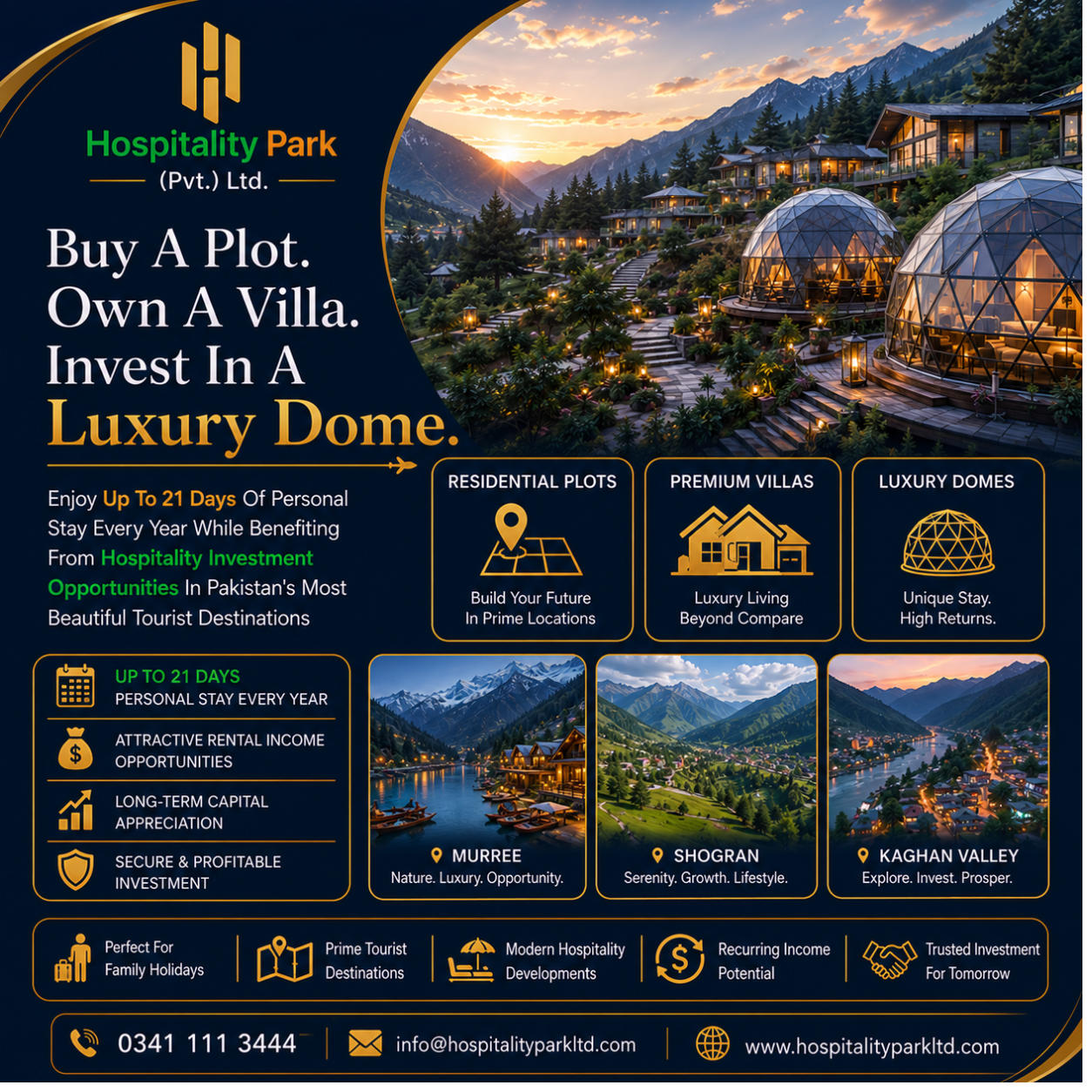 Buy a Plot, Own a Villa, Invest in a Luxury Dome